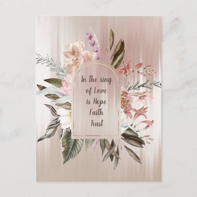 In the Ring of Love Watercolor Postcard (Front)