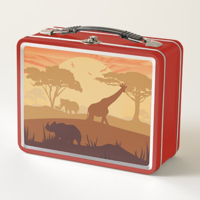 In The Safari  Metal Lunch Box (Front)