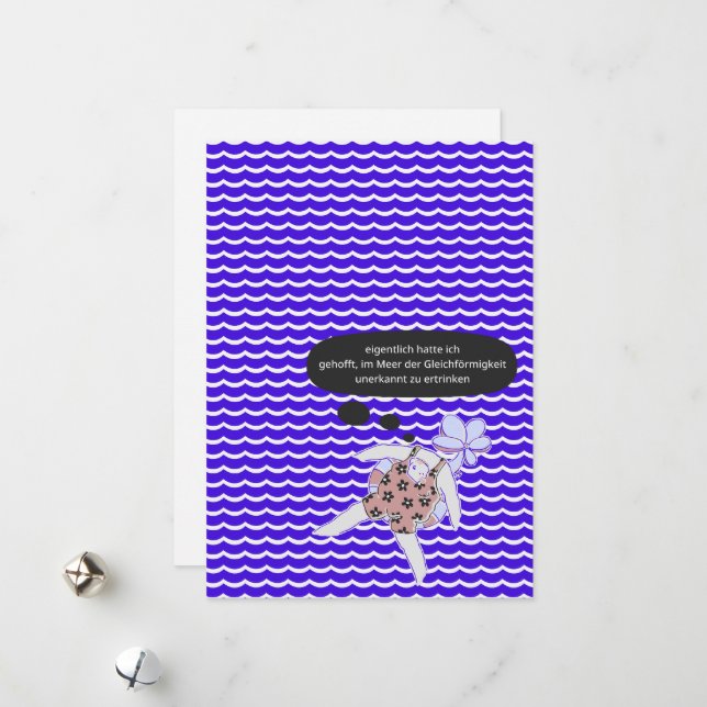 In the sea of uniformity holiday card (Front/Back In Situ)