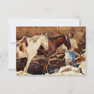 “In the Shadow of Casa Grande” by Carl Oscar Borg Thank You Card