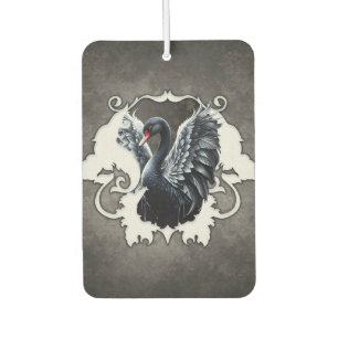 In the shadow of elegance: A black swan. Car Air Freshener