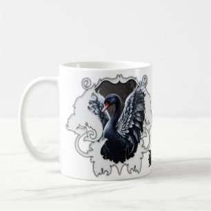 In the shadow of elegance: A black swan. Coffee Mug
