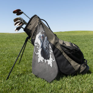 In the shadow of elegance: A black swan. Golf Towel