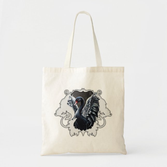 In the shadow of elegance: A black swan. Tote Bag (Front)