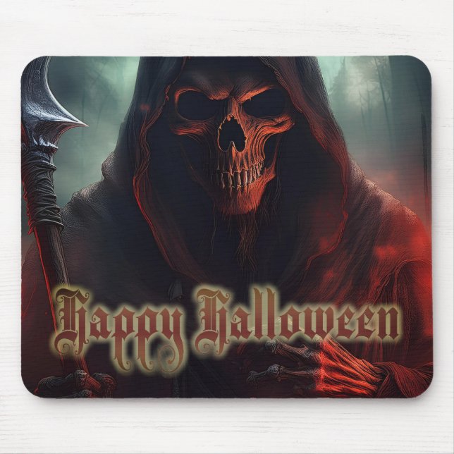 In the shadow of the Grim Reaper - Halloween Mouse Mat (Front)