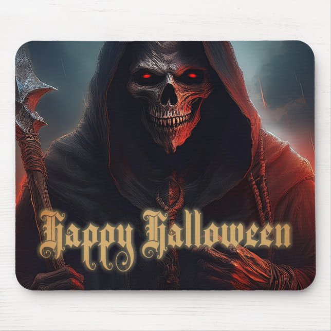 In the shadow of the Grim Reaper - Halloween Mouse Mat (Front)