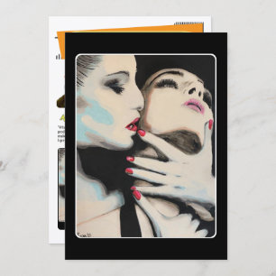 ‘In the Shadows’ Painting on a Small-Scale Print  Invitation