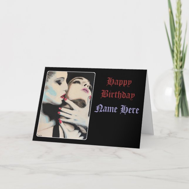 'In the Shadows' Painting on a  Thank You Card (Front)