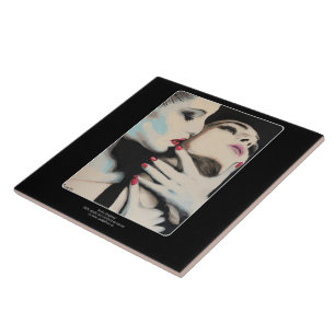 'In the Shadows' Painting on a Tile