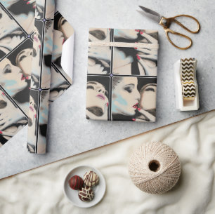 'In the Shadows' Painting on a Wrapping Paper