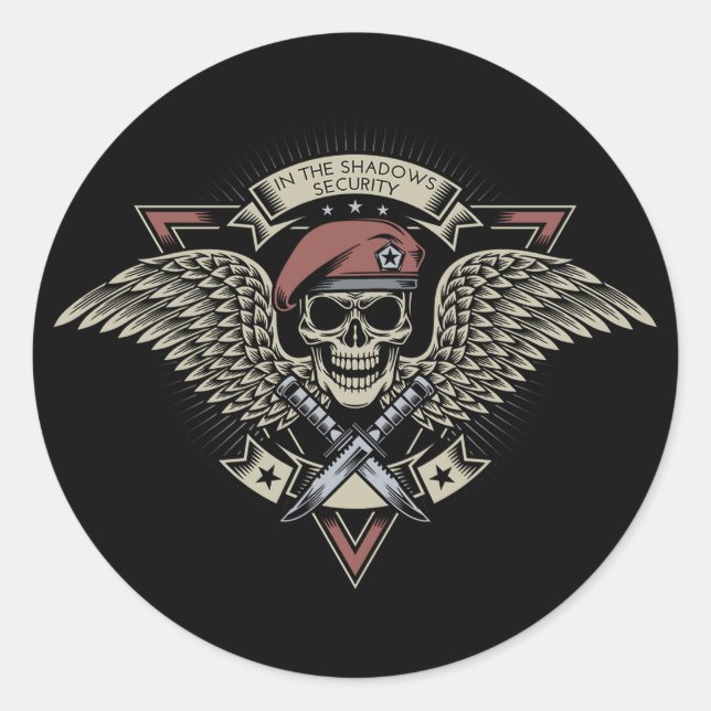 In the Shadows Security Logo Sticker (Front)