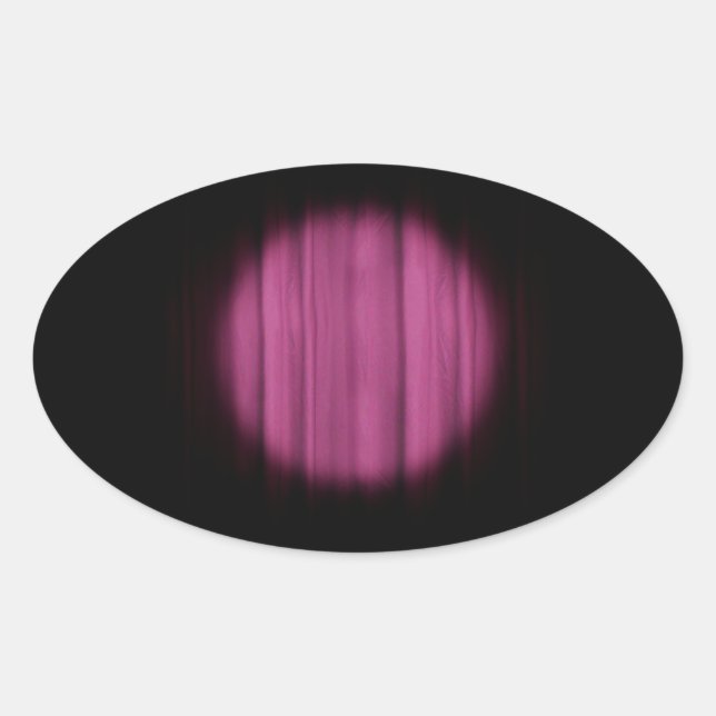 In the Spotlight Centre Stage Curtain Background Oval Sticker (Front)