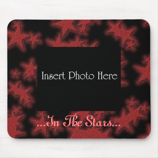 In The Stars Red Star Pattern Frame Mouse Pad (Front)