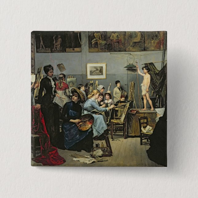 In the Studio 15 Cm Square Badge (Front)