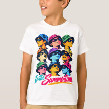 In the Summertime Colourful Pop Art Kids' T-Shirt