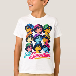 In the Summertime Colourful Pop Art Kids' T-Shirt