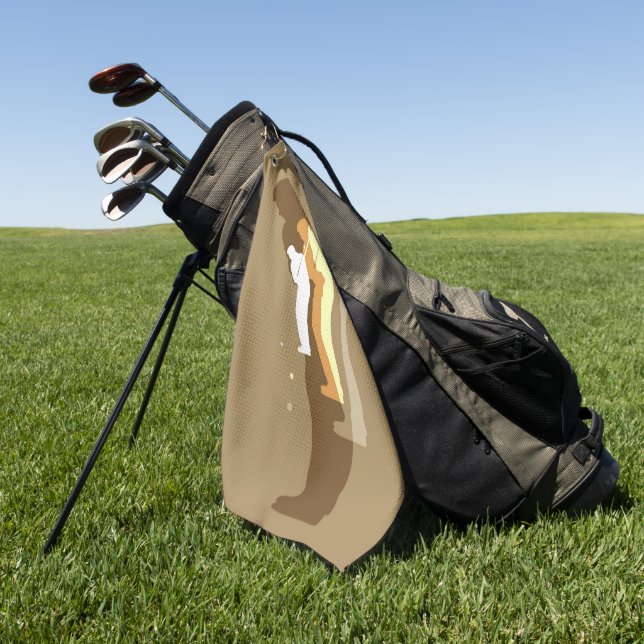 "In The Swing" Left Handed Golf Towel (Green)