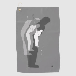 "In The Swing" Monochrome Golfer's Towel