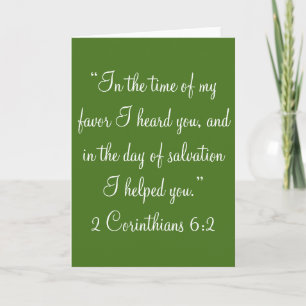 "In the time of my favour" Scripture Greeting Card