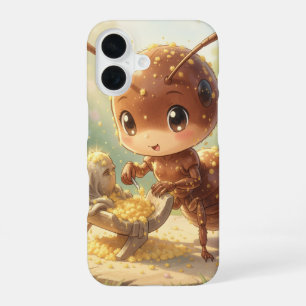 In the Tracks of Floral Gold iPhone 16 Case