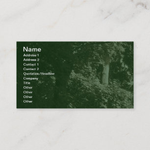 In the Trees - Dark Green Business Card