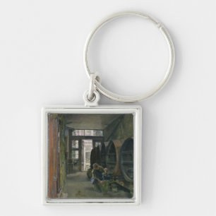 In the Vinegar Factory in Hamburg, 1891 Key Ring