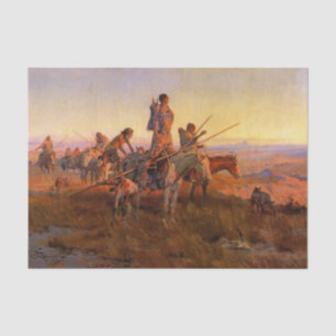 “In the Wake of Buffalo Hunters” by Charles Russel Tissue Paper