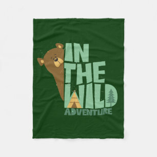 In The Wild Adventure Bear Fleece Blanket