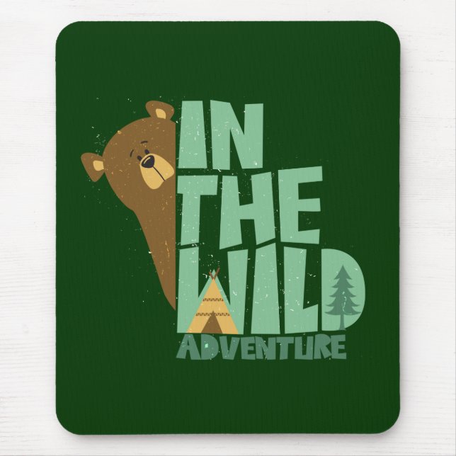 In The Wild Adventure Bear Mouse Mat (Front)