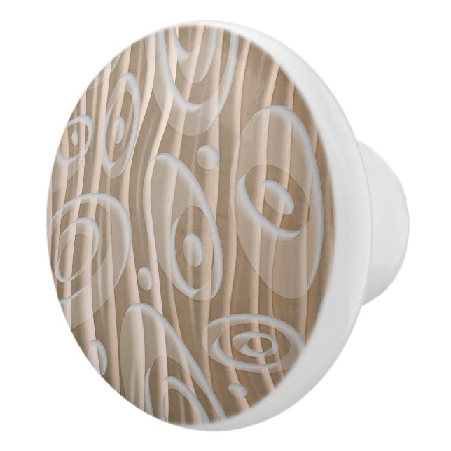 “In The Wind” Modern Brown Tone  Ceramic Knob (Right)