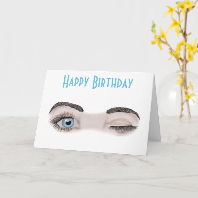 In the Wink of an Eye Birthday  Card (Yellow Flower)