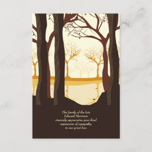In The Woods Bereavement Thank You Card