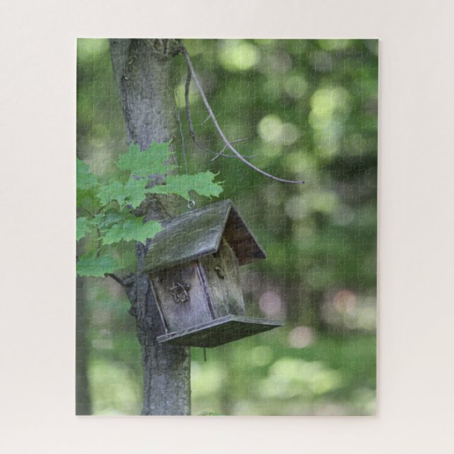 In the Woods Bird House Jigsaw Puzzle (Vertical)