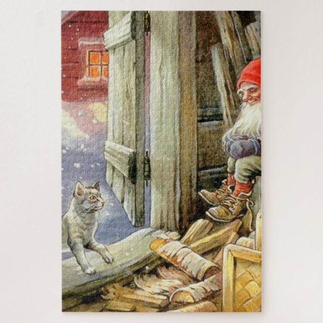 “In the Woodshed” by Jenny Nystrom Jigsaw Puzzle (Vertical)