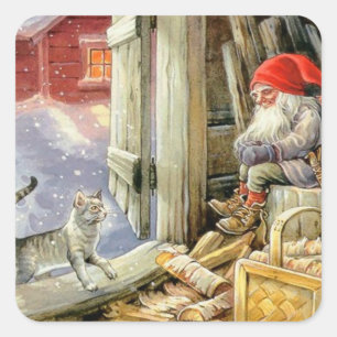 “In the Woodshed” by Jenny Nystrom Square Sticker