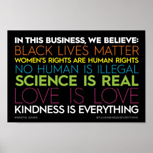 In This Business... Kindness Is Everything Sign