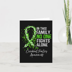 In This Family Fights Alone Shirt Cerebral Palsy Card
