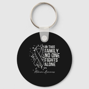 In This Family Fights Alone Shirt Melanoma Awarene Key Ring
