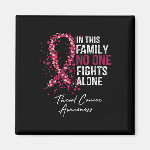 In This Family Fights Alone Shirt Throat Cancer Magnet