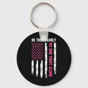 In This Family Nobody Fight Alone Breast Cancer Aw Key Ring