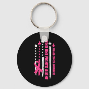 In This Family Nobody Fight Alone Breast Cancer Aw Key Ring