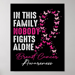 In This Family Nobody Fight Alone Breast Cancer Aw Poster