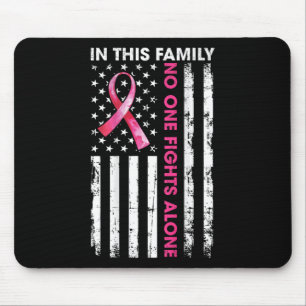 In This Family Nobody Fight Alone Breast Cancer (o Mouse Mat