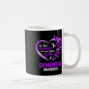 In This Family Nobody Fight Alone Dementia Awarene Coffee Mug