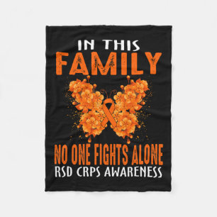 In This Family Nobody Fight Alone Rsd Crps Awarene Fleece Blanket