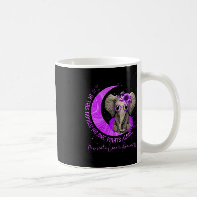 In This Family Nobody Fight Pancreatic Alone Purpl Coffee Mug (Right)