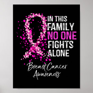 In This Family Nobody Fights Alone Breast Cancer A Poster