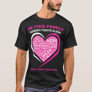 In This Family Nobody Fights Alone Breast Cancer A T-Shirt