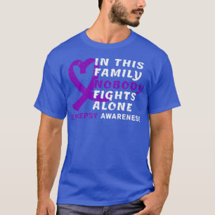 In This Family Nobody Fights Alone Epilepsy Awaren T-Shirt