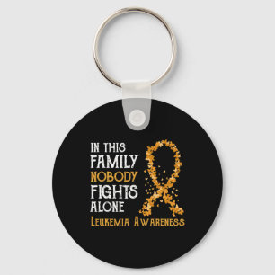 In This Family Nobody Fights Alone Leukaemia Key Ring
